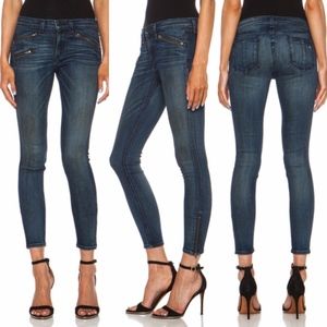 Rag & Bone/Zip Detail Skinny Jean in Oil Stain